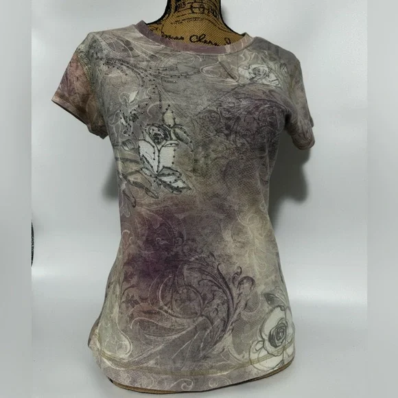 Apt.9 Fairy grunge or Y2K-inspired aesthetic Short Sleeved Tee Shirt ~ Medium - Picture 6 of 12